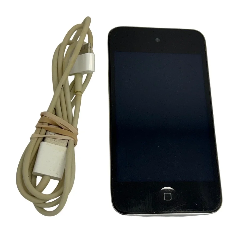 Apple Black MP3 Player with White Charging Cable